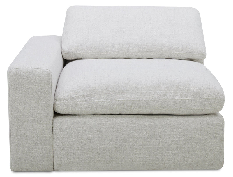 Sofa sectionnel modulaire à inclinaison électrique Sky 6 pièces en tissu avec fauteuil sans accoudoirs inclinable - blé Nathan