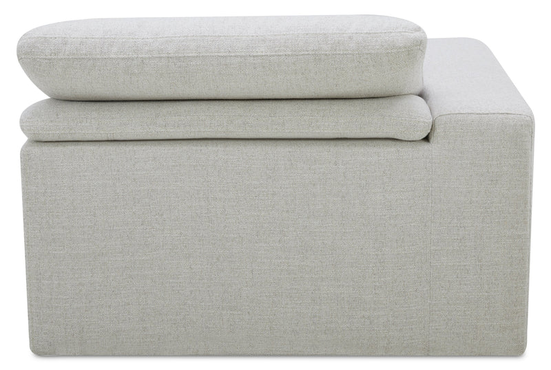 Sofa sectionnel modulaire à inclinaison électrique Sky 6 pièces en tissu avec fauteuil sans accoudoirs inclinable - blé Nathan