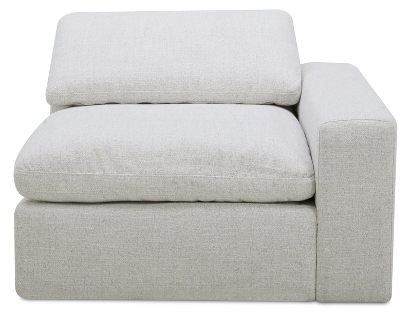 Sofa sectionnel modulaire à inclinaison électrique Sky 6 pièces en tissu avec fauteuil sans accoudoirs inclinable - blé Nathan