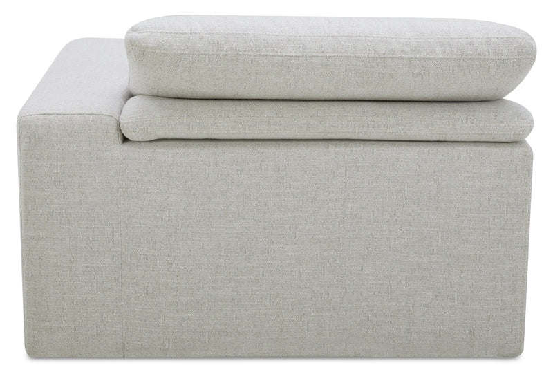 Sofa sectionnel modulaire à inclinaison électrique Sky 6 pièces en tissu avec fauteuil sans accoudoirs inclinable - blé Nathan