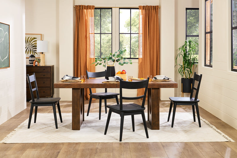 Table de salle à manger Sol de Kort & Co. de 78 po (L) avec base piédestal - brune