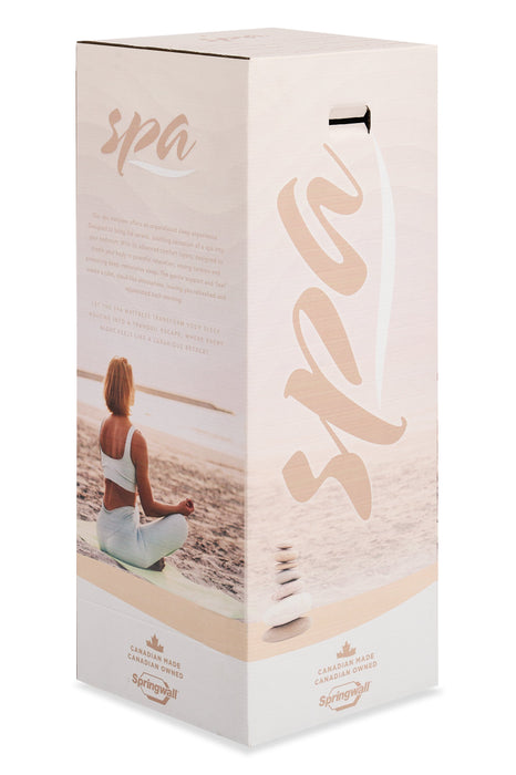 Matelas ferme à plateau-coussin dans une boîte Spa 8 de Springwall pour grand lit de véhicule récréatif