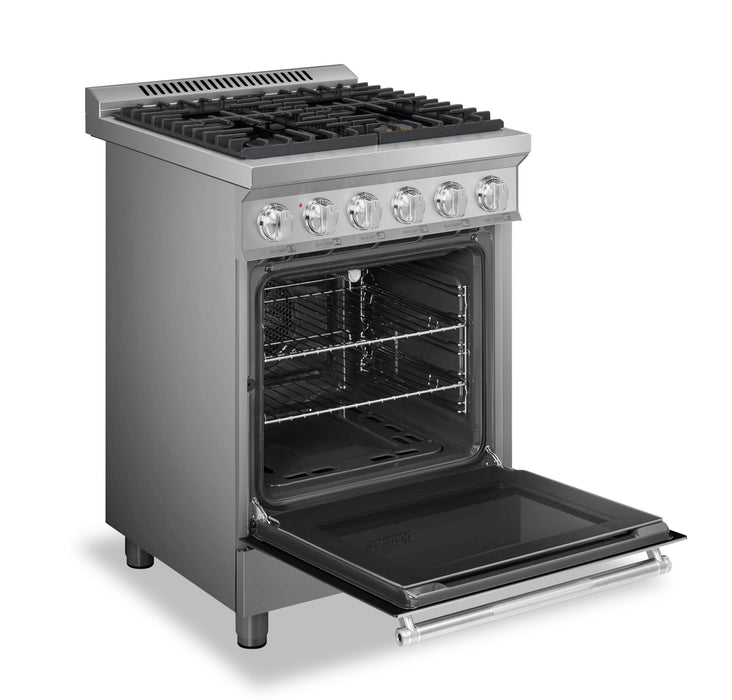 Cuisinière professionnelle à gaz Smeg de 2,8 pi3 - SPR24UGGX