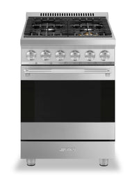 Cuisinière professionnelle à gaz Smeg de 2,8 pi3 - SPR24UGGX