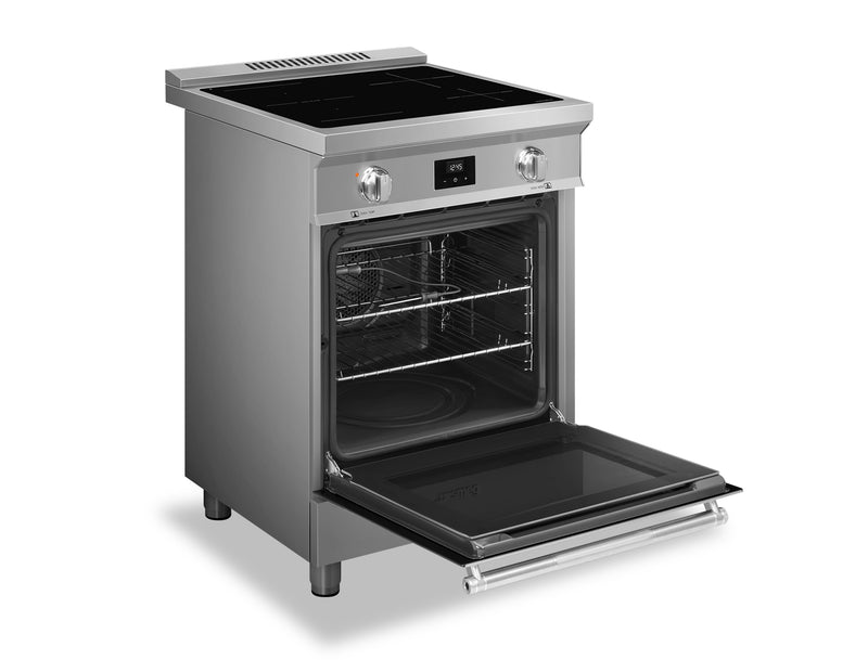 Cuisinière professionnelle à induction Smeg de 2,8 pi3 - SPR24UIMX