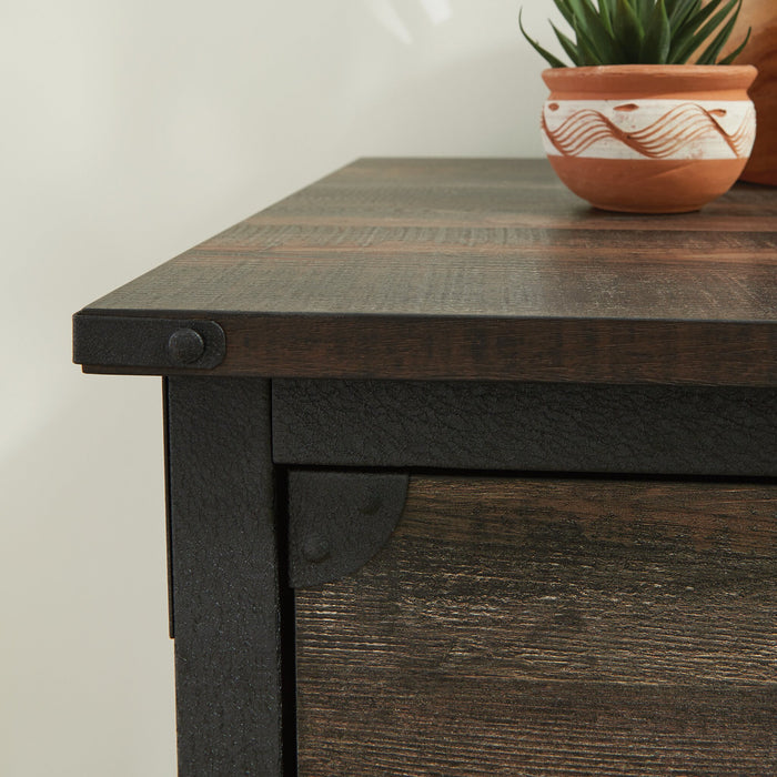 Petit bahut Steel River de 42,05 po de qualité commerciale à 3 tiroirs - chêne carbone