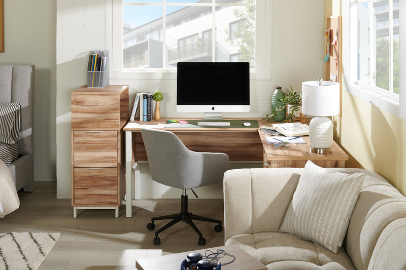 Chaise de bureau pivotante Stevie de 23 po à hauteur réglable - grise 