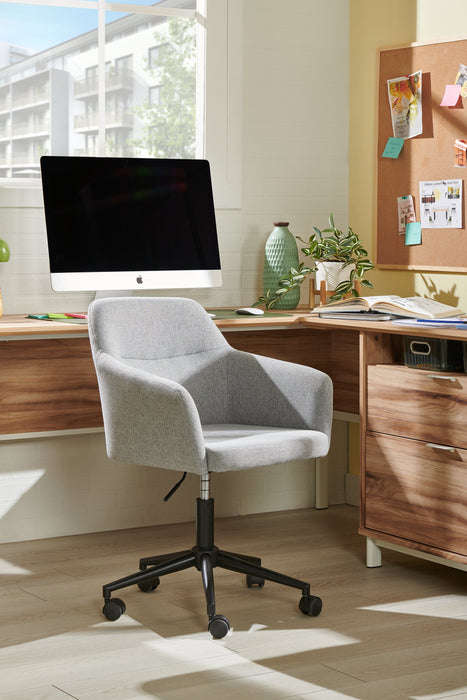Chaise de bureau pivotante Stevie de 23 po à hauteur réglable - grise 