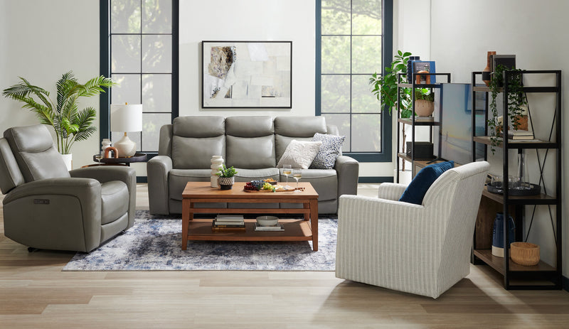 Fauteuil d’appoint pivotant Sofa Lab personnalisable de 31 po fabriqué au Canada en tissu - blanc Dolphin White