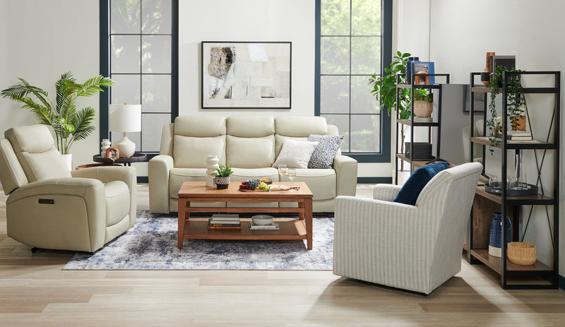 Fauteuil d’appoint pivotant Sofa Lab personnalisable de 31 po fabriqué au Canada en tissu - blanc Dolphin White