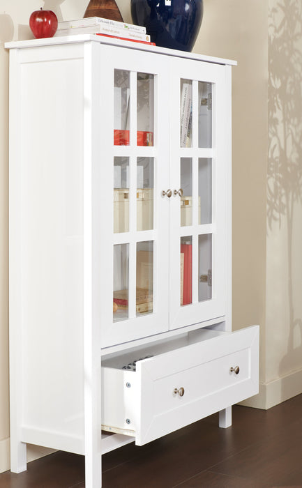 Armoire de rangement décorative Tessa de 31,5 po - blanche 