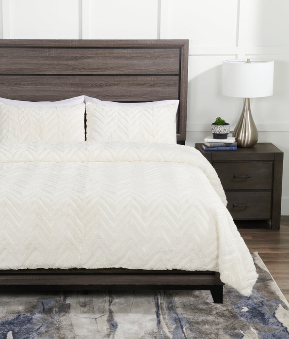 Ensemble d'édredon Tilda 3 pièces pour très grand lit - blanc 