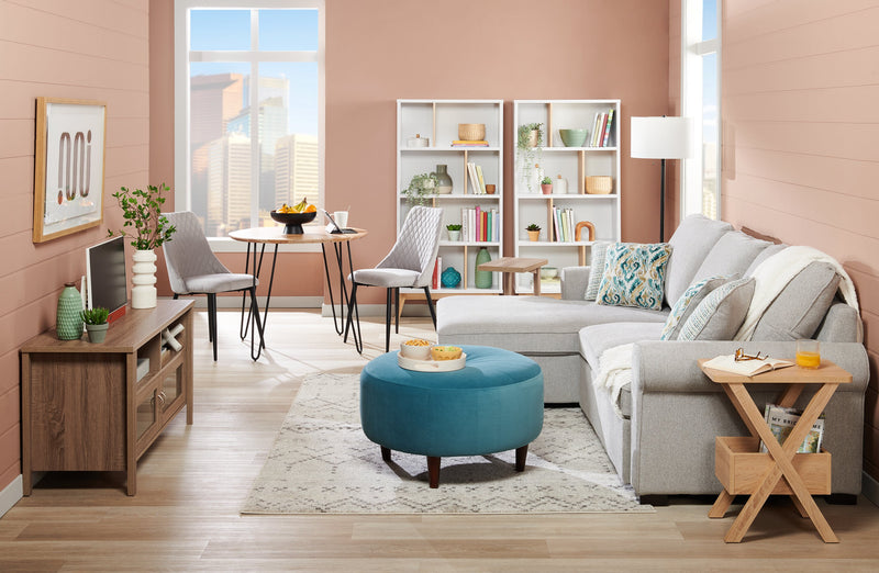 Table de fauteuil Torry de 11,5 po avec compartiment - taupe