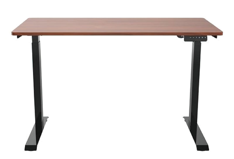 Bureau assis ou debout TygerClaw avec ports USB et rangement - brun