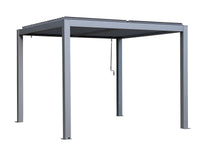 Gazebo Penguin pergola Vikos 10x10 en aluminium et persiennes en acier galvanisées