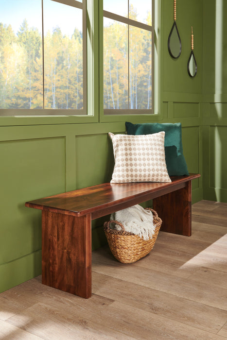 Banc de salle à manger Vale de 58 po (l) en bois - brun