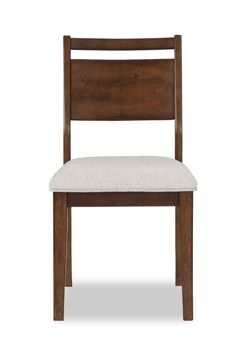 Ensemble de salle à manger Vale 5 pièces avec table ronde de 48 po (l) et 4 chaises - brun et beige