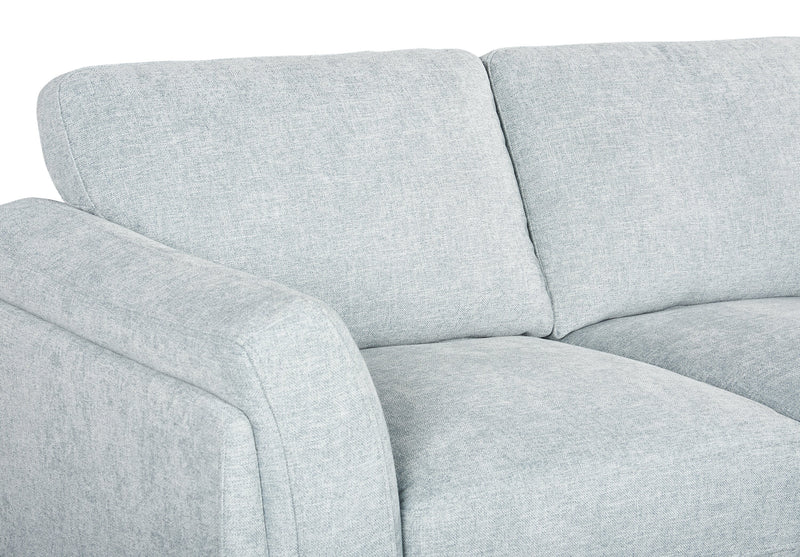 Sofa Valley de 83,5 po en tissu avec base et pattes en hévéa - gris