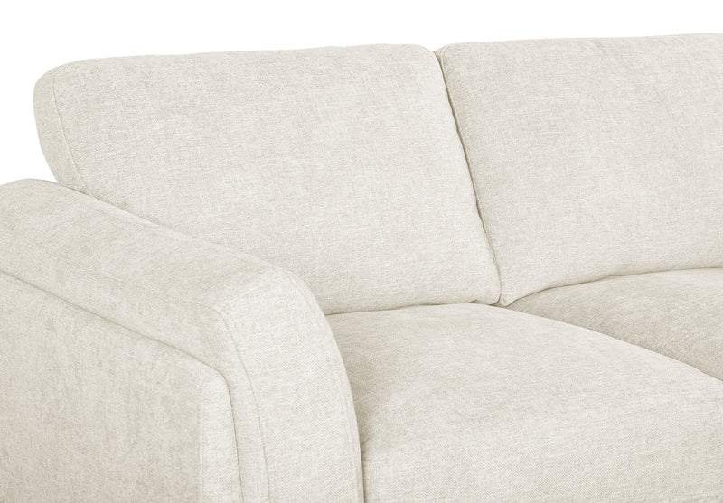 Sofa Valley de 83,5 po en tissu avec base et pattes en hévéa - sable