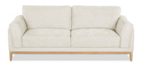 Sofa Valley de 83,5 po en tissu avec base et pattes en hévéa - sable