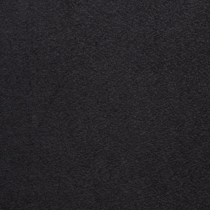 Chaise de salle à manger Vega en tissu de polyester et bois avec capitonnage à canaux - noire