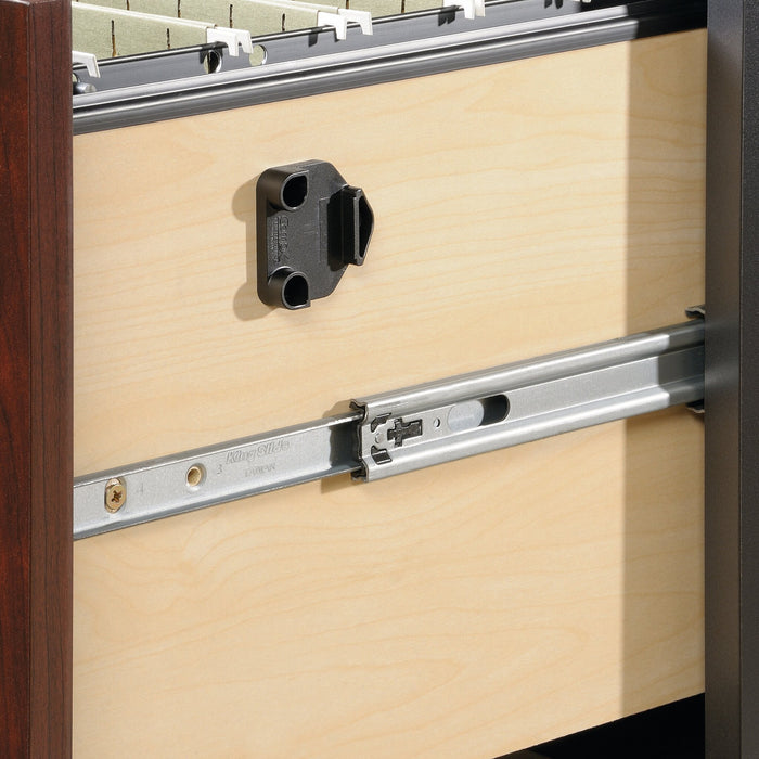 Classeur Via de qualité commerciale à 3 tiroirs - cerisier et gris