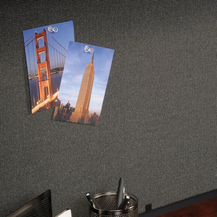 Crédence pour bahut Via de 59,45 po de qualité commerciale avec armoires et compartiments ouverts - cerisier et grise