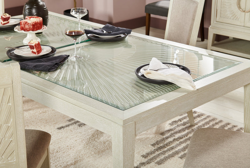 Ensemble de salle à manger Vida 7 pièces avec table de 78 po (L) et 6 chaises - sable