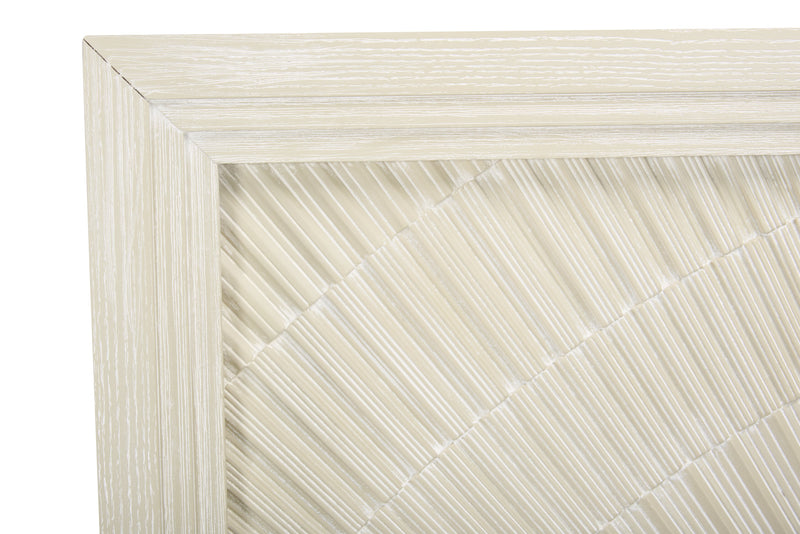 Lit à panneaux Vida avec tête de lit et cadre de lit, sable - format grand lit