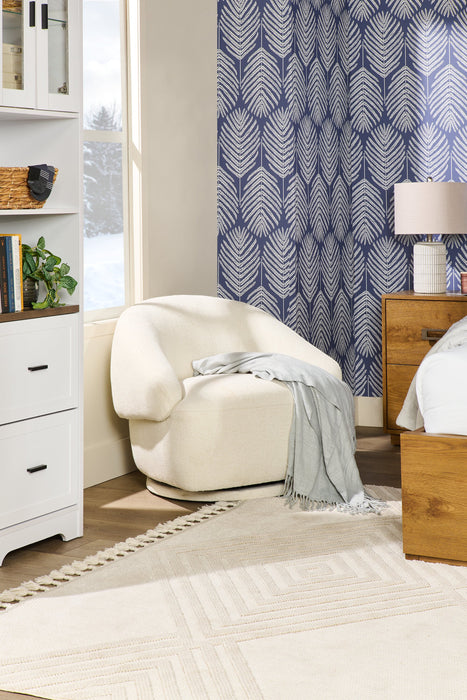 Fauteuil d’appoint pivotant Villa - ivoire