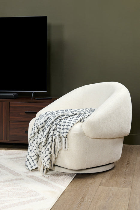 Fauteuil d’appoint pivotant Villa - ivoire