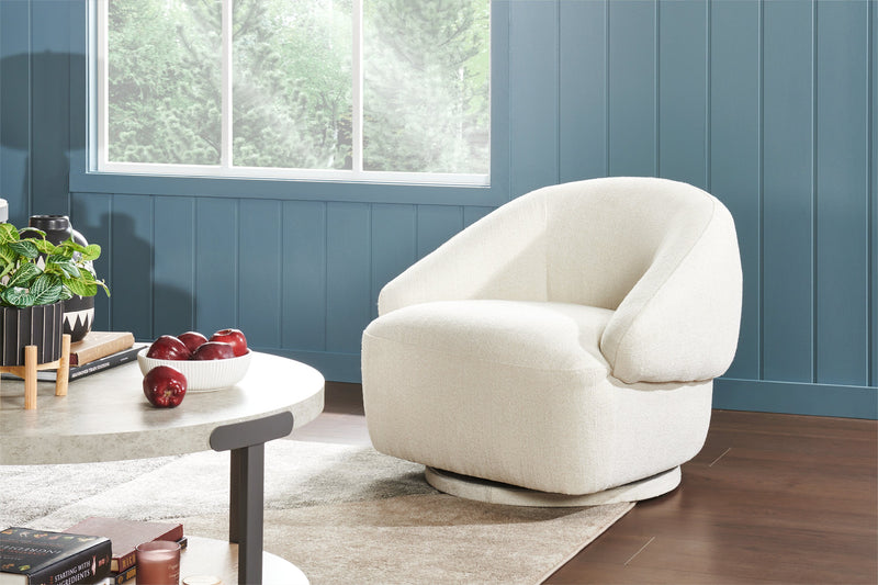 Fauteuil d’appoint pivotant Villa - ivoire