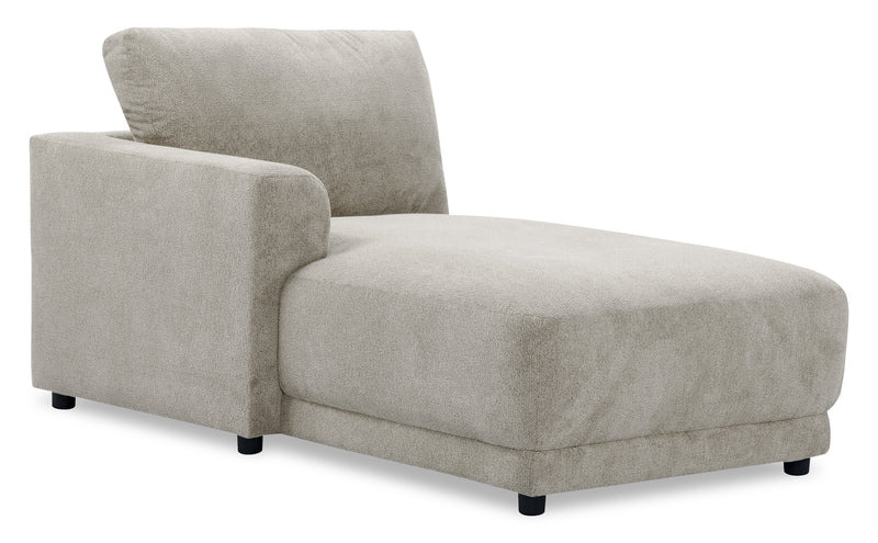 Fauteuil long modulaire de gauche Voyage en tissu avec coussins de dossier amovibles - beige