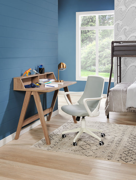 Bureau d’ordinateur Igor de 47,25 po avec 2 compartiments ouverts - taupe