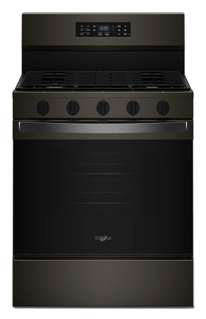 Cuisinière à gaz Whirlpool de 5,0 pi3 avec cuisson à air – noir sur acier inoxydable - WFGS5730SV