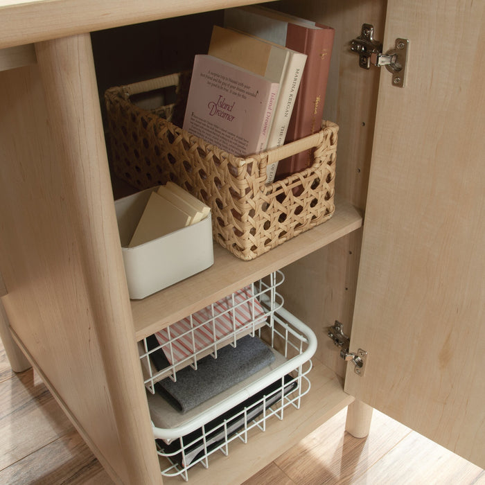 Bureau d’ordinateur Whitaker Point de 59,06 po de qualité commerciale à 3 tiroirs avec armoire - érable naturel