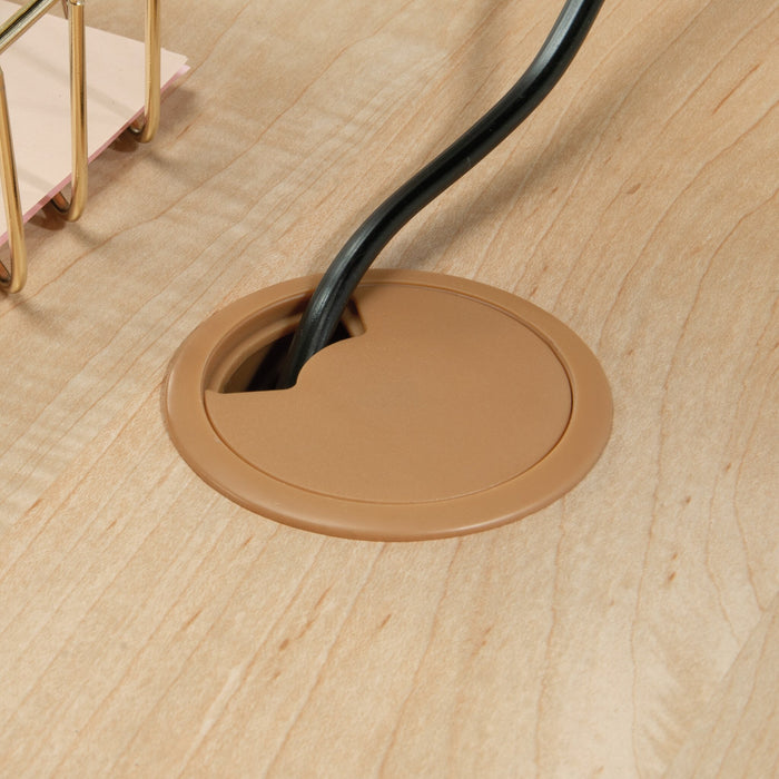 Bureau d’ordinateur Whitaker Point de 59,06 po de qualité commerciale à 3 tiroirs avec armoire - érable naturel