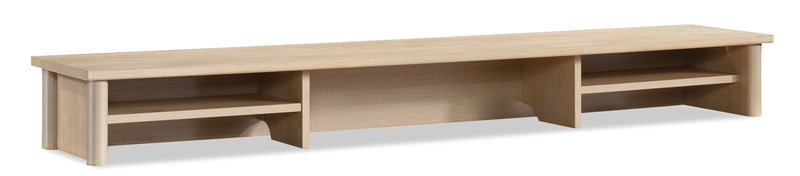 Crédence de réception Whitaker Point de 59,06 po de qualité commerciale avec compartiments ouverts - érable naturel