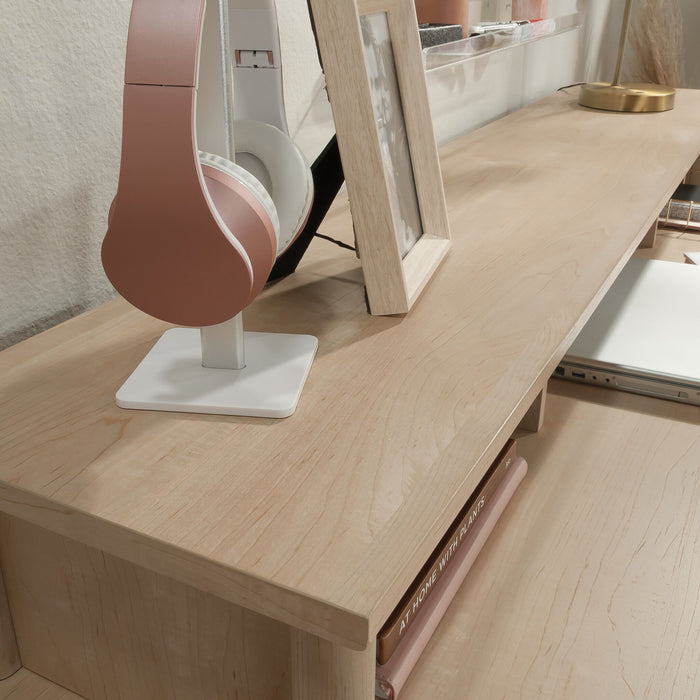 Crédence de réception Whitaker Point de 59,06 po de qualité commerciale avec compartiments ouverts - érable naturel