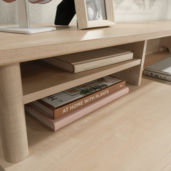 Crédence de réception Whitaker Point de 59,06 po de qualité commerciale avec compartiments ouverts - érable naturel