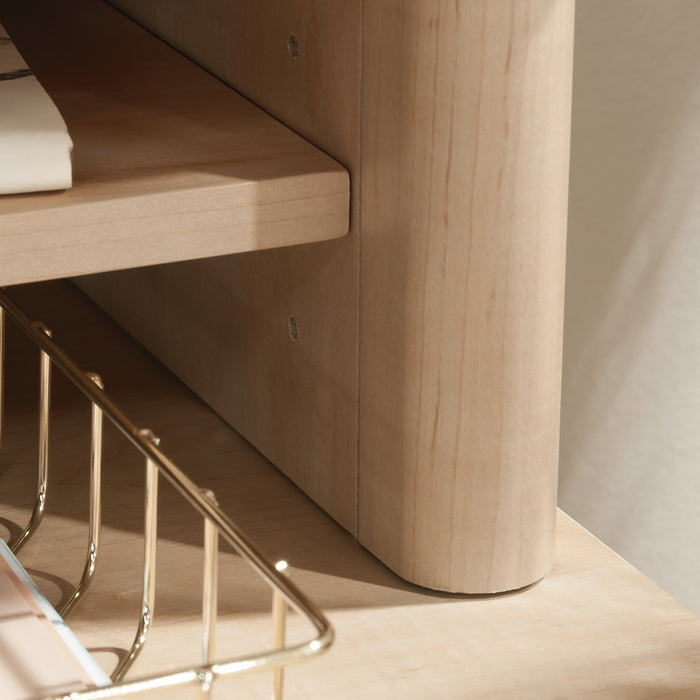 Crédence de réception Whitaker Point de 59,06 po de qualité commerciale avec compartiments ouverts - érable naturel