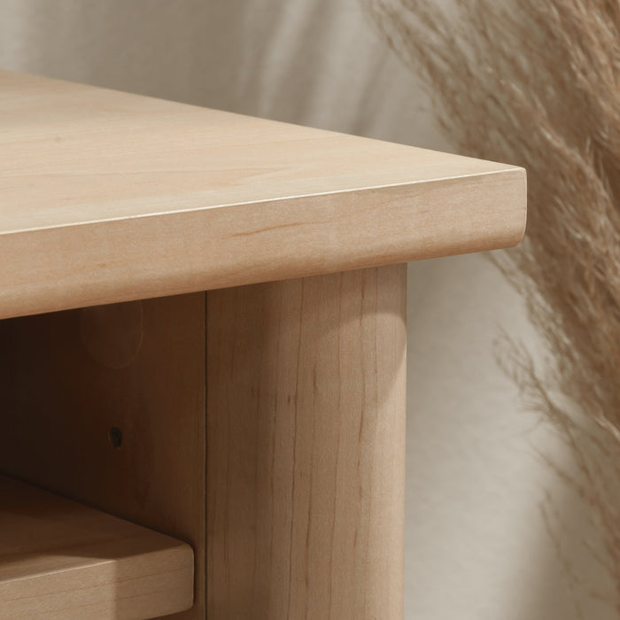 Crédence de réception Whitaker Point de 59,06 po de qualité commerciale avec compartiments ouverts - érable naturel