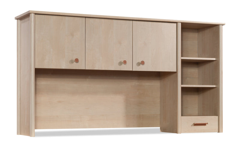 Crédence Whitaker Point de 66,73 po de qualité commerciale avec armoire et tablettes - érable naturel