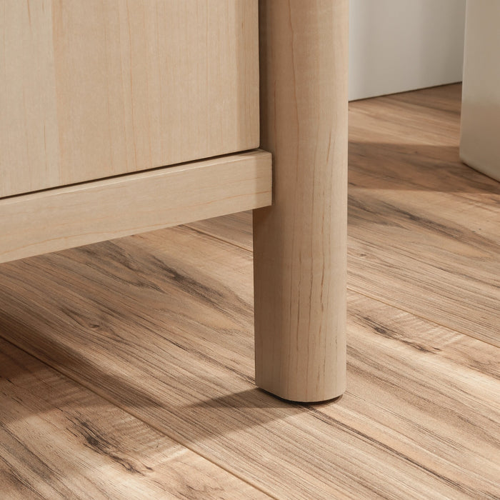 Bahut Whitaker Point de 66,73 po de qualité commerciale avec tiroir et armoires - érable naturel