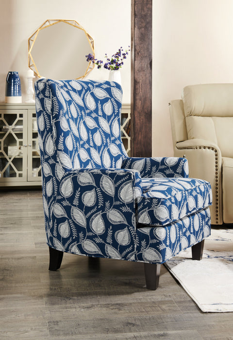 Fauteuil d’appoint à oreilles Sofa Lab personnalisable de 32 po fabriqué au Canada en tissu - Midnight multicolore