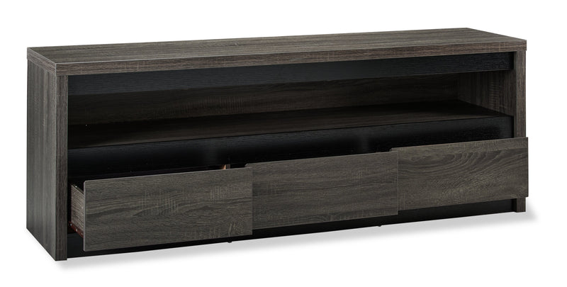 Meuble pour téléviseur Walker de 62 po avec rangement et système de gestion des câbles pour téléviseurs jusqu’à 70 po - gris vieilli