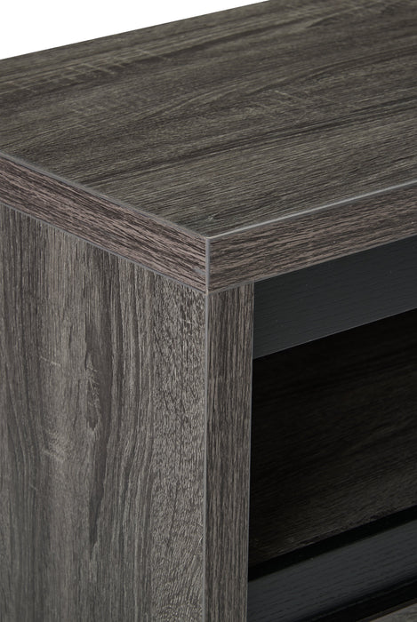 Meuble pour téléviseur Walker de 62 po avec rangement et système de gestion des câbles pour téléviseurs jusqu’à 70 po - gris vieilli