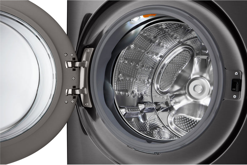 Laveuse à chargement frontal de 5,8 pi³ avec DDMC IA 2.0 et sécheuse de 7,8 pi³ avec thermopompe à moteur DirectDriveMD de LG 