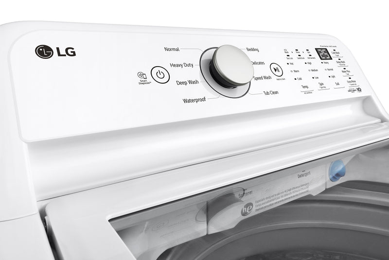 Laveuse haute efficacité LG à chargement par le haut de 5,8 pi³ - blanche - WT7150CW