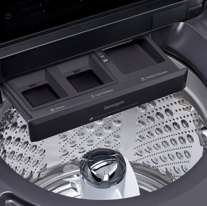 Laveuse à chargement par le haut LG 6,1 pi³ avec EasyUnload et sécheuse électrique LG 7,3 pi³ avec EasyLoad - noires